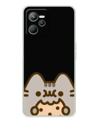 Чехол для Realme 14 с картинкой «Пушин на черном» Чехол для Realme 14 с картинкой «Пушин на черном»