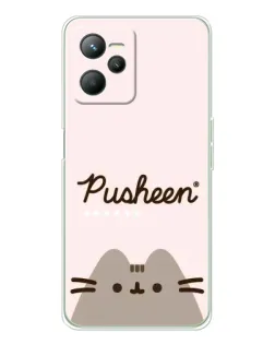 Чехол для Realme 14 с картинкой «Pusheen логотип»