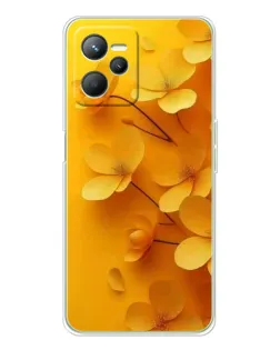 Чехол для Realme 14 с картинкой «Золотые лепестки»
