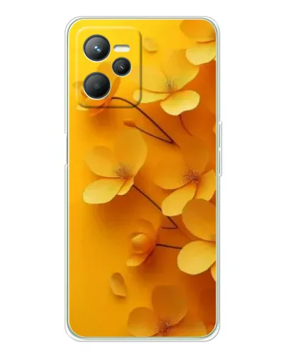 Чехол для Realme 14 с картинкой «Золотые лепестки»