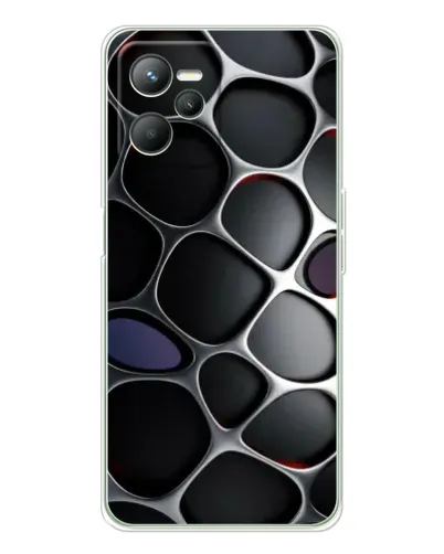 Чехол для Realme 14 с картинкой «Объемная темная решетка» Чехол для Realme 14 с картинкой «Объемная темная решетка»