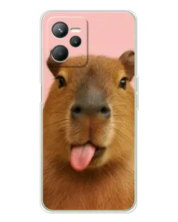 Чохол для Realme 14 з картинкою «Капібара з язиком»