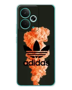 Чохол для Realme 14T з картинкою «Помаранчевий дим Adidas»
