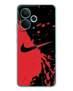 Чохол для Realme 14T з картинкою «Червоні бризки Nike»