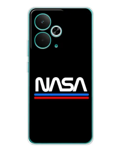 Чохол для Realme 14T з картинкою «NASA — класика Red Blue» Чохол для Realme 14T з картинкою «NASA — класика Red Blue»