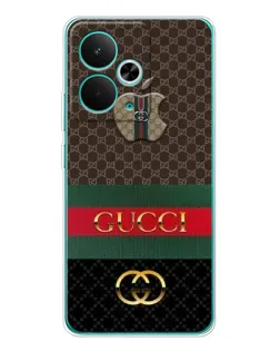 Чехол для Realme 14T с картинкой «Gucci — брендированный десерт»