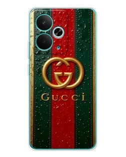 Чохол для Realme 14T з картинкою «Gucci — фірмова смуга та золото» Чохол для Realme 14T з картинкою «Gucci — фірмова смуга та золото»