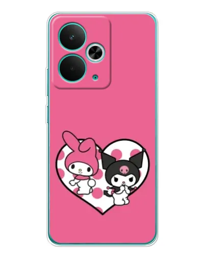 Чохол для Realme 14T з картинкою «Kuromi та My Melody» Чохол для Realme 14T з картинкою «Kuromi та My Melody»