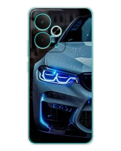 Чехол для Realme 14T с картинкой «Взгляд BMW с синими фарами» Чехол для Realme 14T с картинкой «Взгляд BMW с синими фарами»