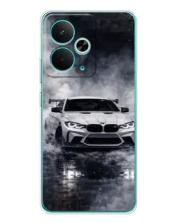 Чехол для Realme 14T с картинкой «BMW сквозь туман»