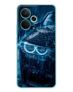 Чехол для Realme 14T с картинкой «BMW под дождем»