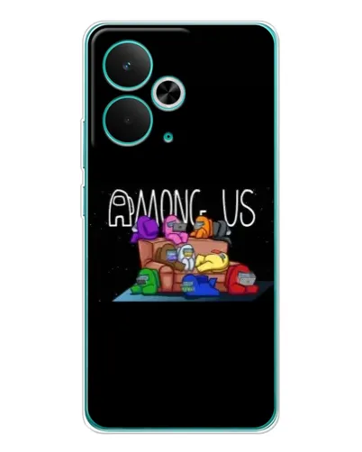 Чехол для Realme 14T с картинкой «Логотип Among Us»