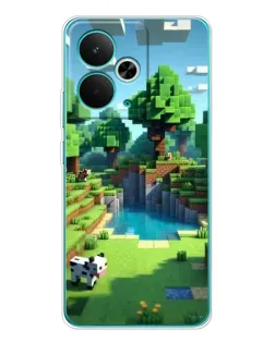 Чехол для Realme 14T с картинкой «Minecraft летний день»