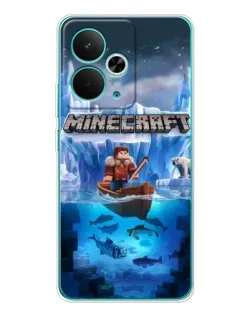 Чехол для Realme 14T с картинкой «Minecraft ледяной мир»
