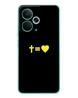 Чехол для Realme 14T с картинкой «Сердце и Крест»
