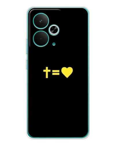 Чехол для Realme 14T с картинкой «Сердце и Крест»