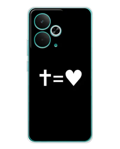 Чехол для Realme 14T с картинкой «Крест и Сердце»