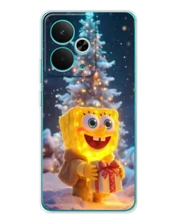 Чохол для Realme 14T з картинкою «Різдвяний Спанч Боб»