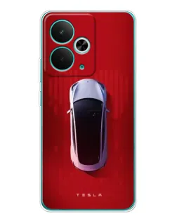 Чохол для Realme 14T з картинкою «Tesla Top View»