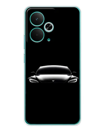 Чохол для Realme 14T з картинкою «Фари Tesla Night» Чохол для Realme 14T з картинкою «Фари Tesla Night»