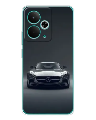 Чехол для Realme 14T с картинкой «Mercedes на черном»