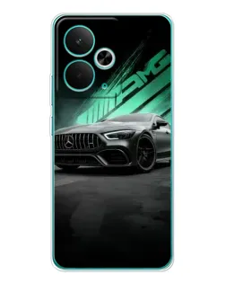Чехол для Realme 14T с картинкой «Темный Mercedes AMG»