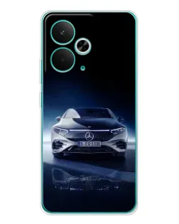 Чехол для Realme 14T с картинкой «Ночной Mercedes EQ»