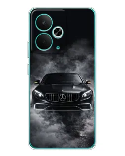 Чехол для Realme 14T с картинкой «Mercedes в дыму»