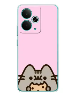 Чохол для Realme 14T з картинкою «Pusheen та печиво»