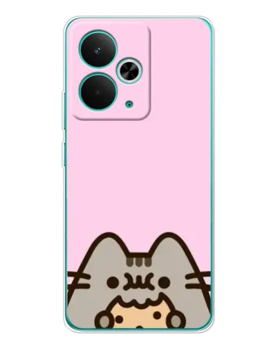 Чохол для Realme 14T з картинкою «Pusheen та печиво»