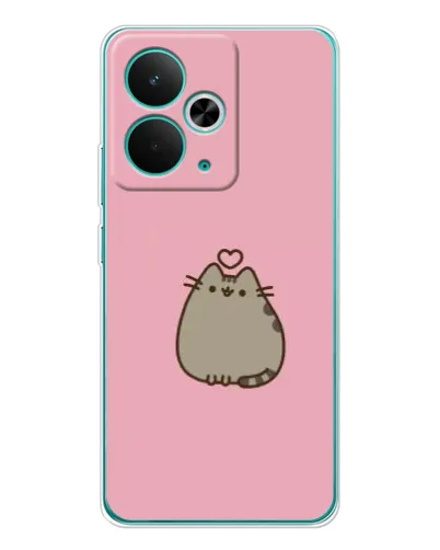 Чохол для Realme 14T з картинкою «Pusheen серце»