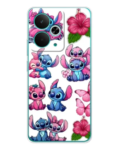 Чехол для Realme 14T с картинкой «Стикеры Stitch и Angel»