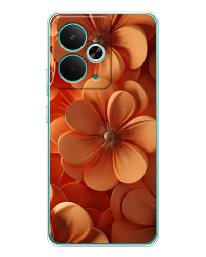 Чохол для Realme 14T з картинкою «Помаранчева макро квітка»