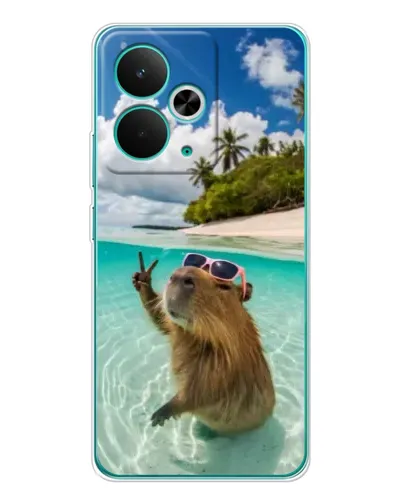 Чохол для Realme 14T з картинкою «Капібара на морі» Чохол для Realme 14T з картинкою «Капібара на морі»