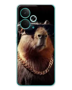 Чохол для Realme 14T з картинкою «Капібара золотий ланцюг»