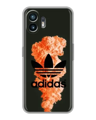 Чехол для Realme 15 Lite с картинкой «Оранжевый дым Adidas»