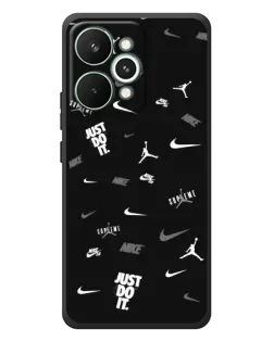 Чехол для Realme 15 Pro с картинкой «Nike Black Pattern»