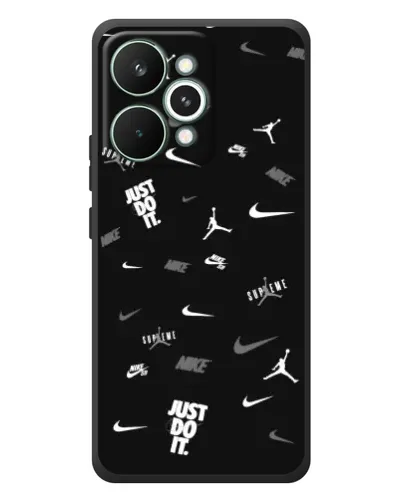 Чехол для Realme 15 Pro с картинкой «Nike Black Pattern»
