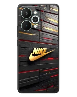 Чохол для Realme 15 Pro з картинкою «Золотий Nike на металі»
