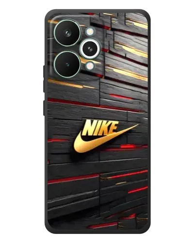Чохол для Realme 15 Pro з картинкою «Золотий Nike на металі» Чохол для Realme 15 Pro з картинкою «Золотий Nike на металі»