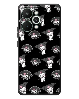 Чохол для Realme 15 Pro з картинкою «Чорний паттерн Kuromi»
