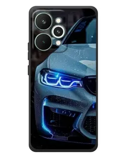 Чохол для Realme 15 Pro з картинкою «Погляд BMW з синіми фарами»