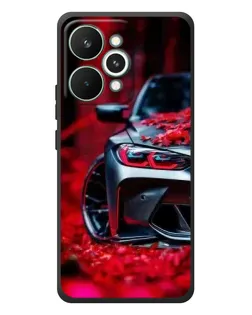 Чохол для Realme 15 Pro з картинкою «Спортивна BMW та квіти»