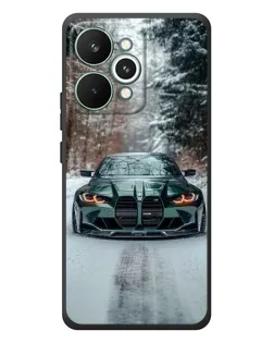 Чохол для Realme 15 Pro з картинкою «BMW у зимовому лісі»