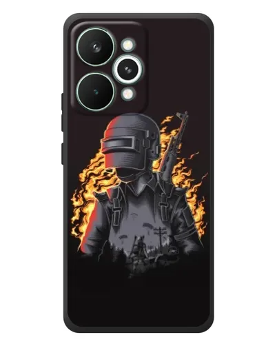 Чохол для Realme 15 Pro з картинкою «PUBG — вогняний силует»