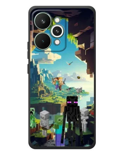 Чехол для Realme 15 Pro с картинкой «Эндермен в лесу»