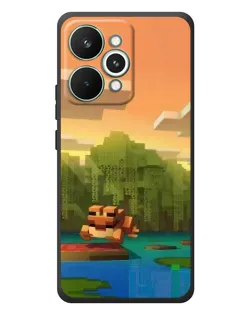 Чехол для Realme 15 Pro с картинкой «Майнкрафт закат солнца»