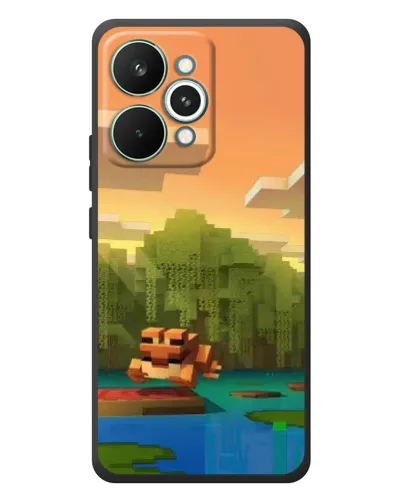 Чехол для Realme 15 Pro с картинкой «Майнкрафт закат солнца»