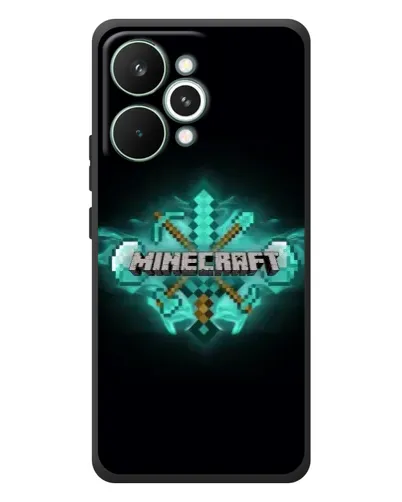 Чехол для Realme 15 Pro с картинкой «Minecraft Diamond лого»