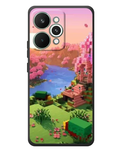 Чехол для Realme 15 Pro с картинкой «Розовое дерево Minecraft»